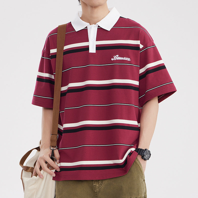 Summer Fashion Retro Polo Shirt Men