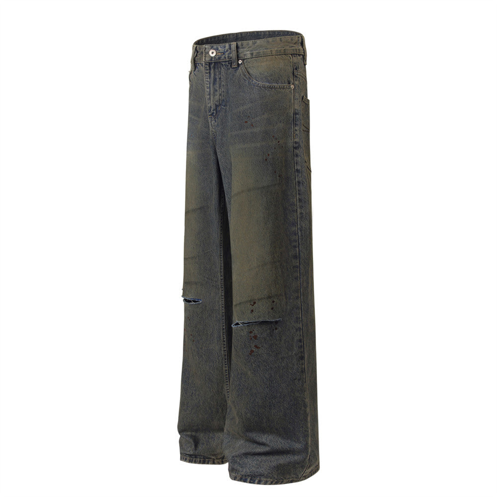 Fashion American Style Ripped Jeans Men