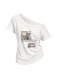 RAW ONE-SHOULDER TEE