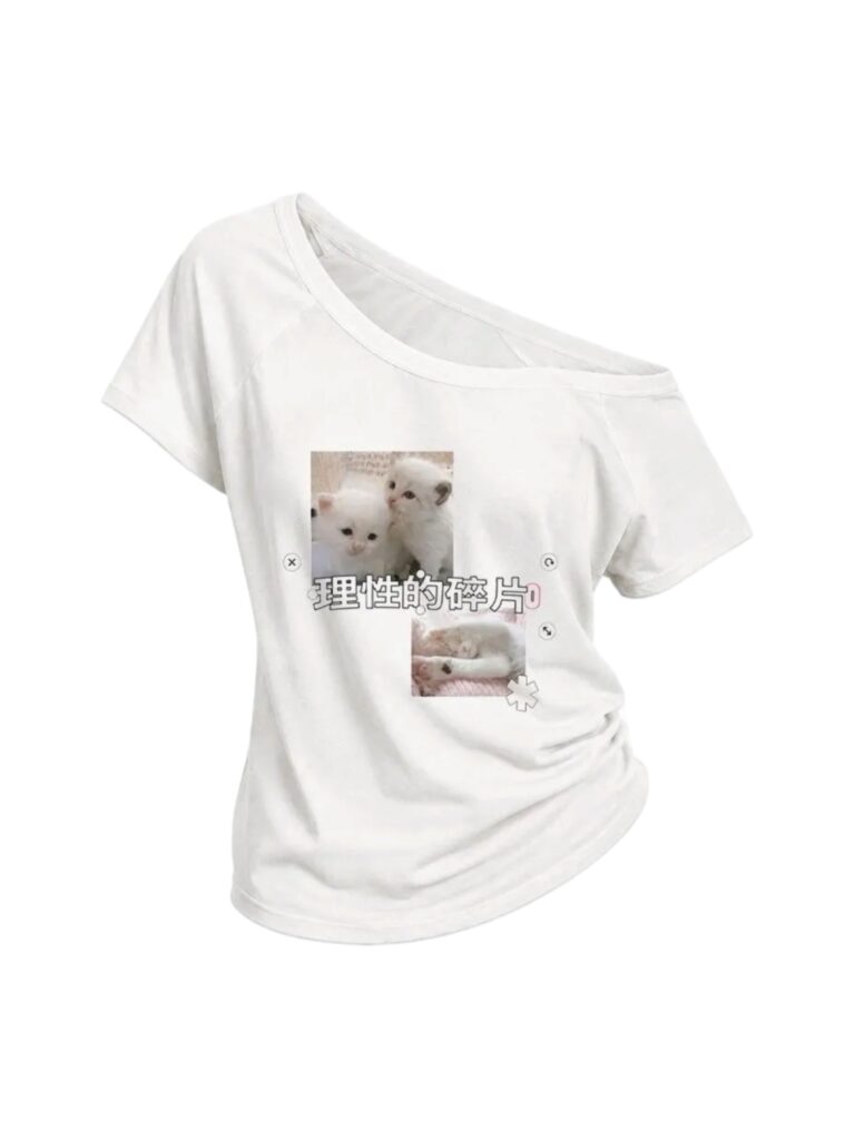 RAW ONE-SHOULDER TEE