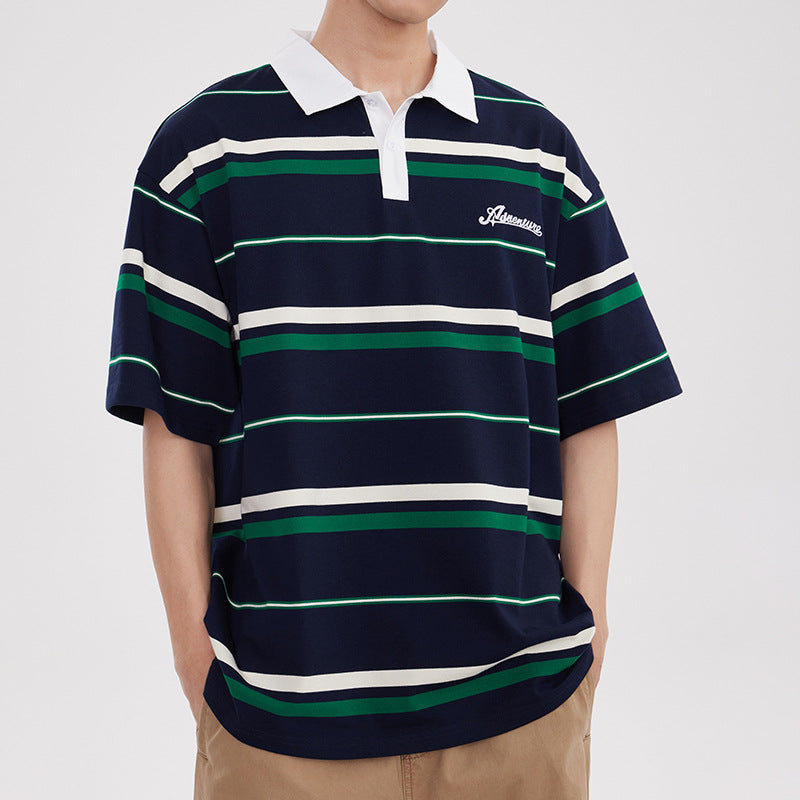 Summer Fashion Retro Polo Shirt Men